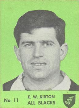 1968 Playtime Rugby Gum Famous Rugby Players - Green #11 Earle Kirton Front